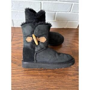 UGG Australia Keely Boot Genuine Shearling Trim Womens Size 5 Black